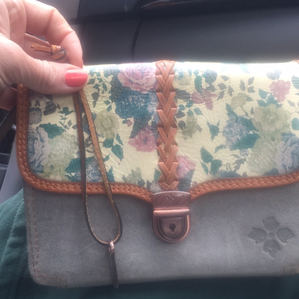 Patricia Nash Italian leather floral crossover